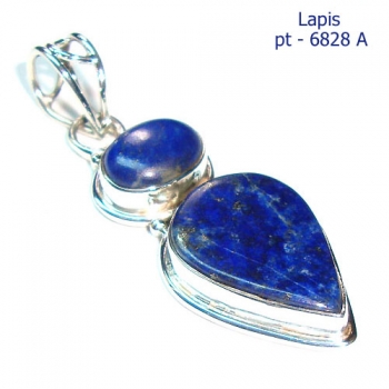 925 sterling silver blue lapis lazuli teardrop gemstone pendant jewellery